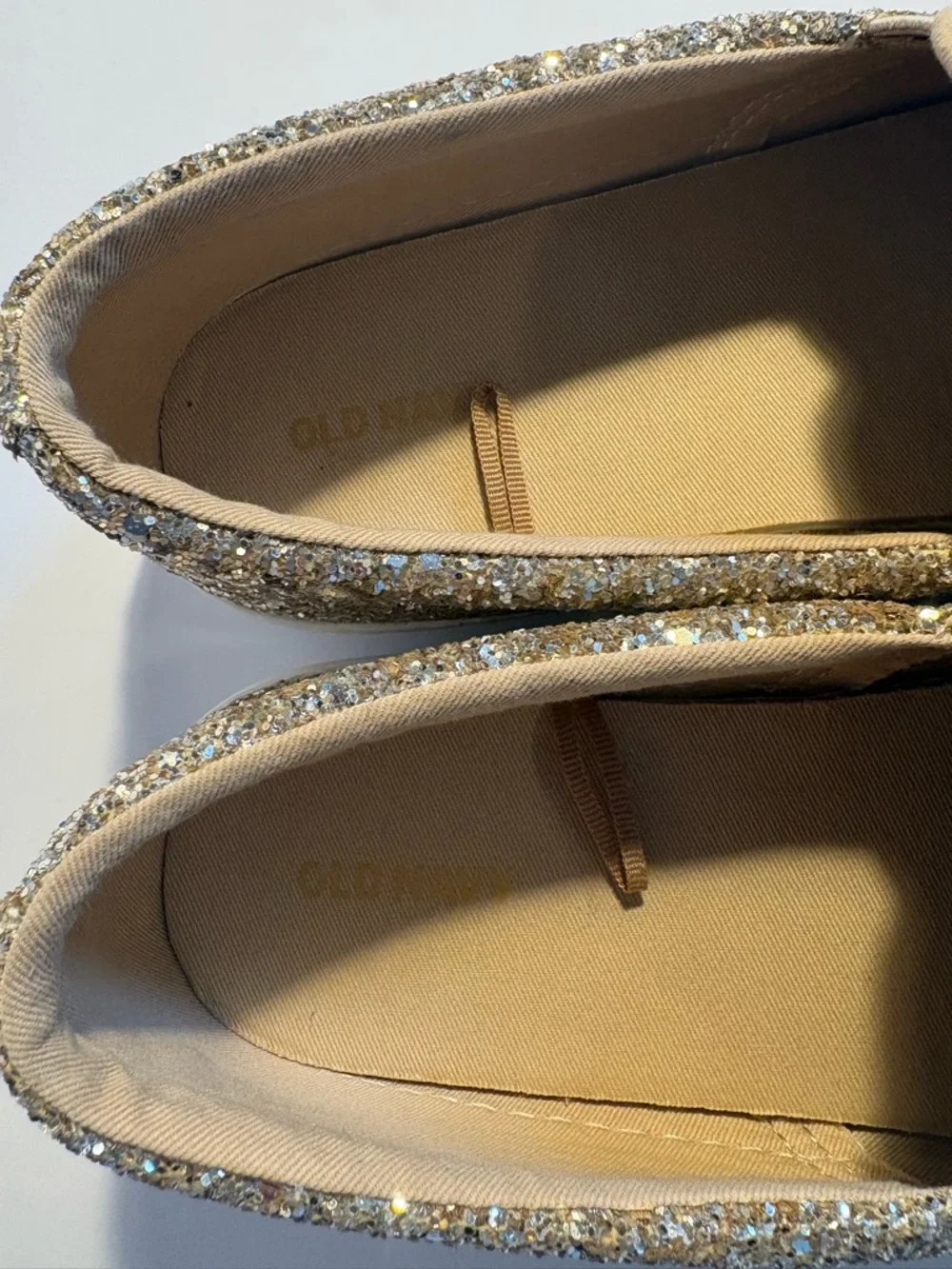 Old Navy Glitter Slip-On Sneaker, Gold Glitter, women’s size 10. - Picture 7 of 10
